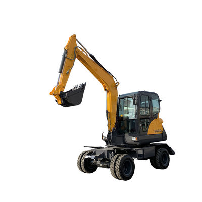 High Performance Excavator Digger 6T Hydraulic Wheeled Excavator Wheel Type Hydraulic Excavator Machine