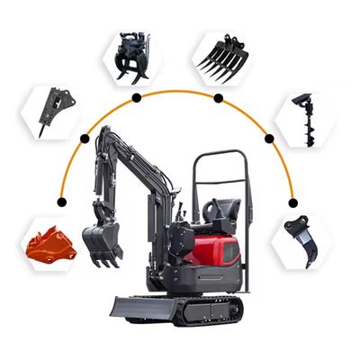 1 Ton Crawler Hydraulic Digger Mini Excavator For Machinery Repair Shops Farms Home