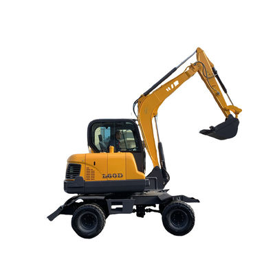 High Performance Excavator Digger 6T Hydraulic Wheeled Excavator Wheel Type Hydraulic Excavator Machine